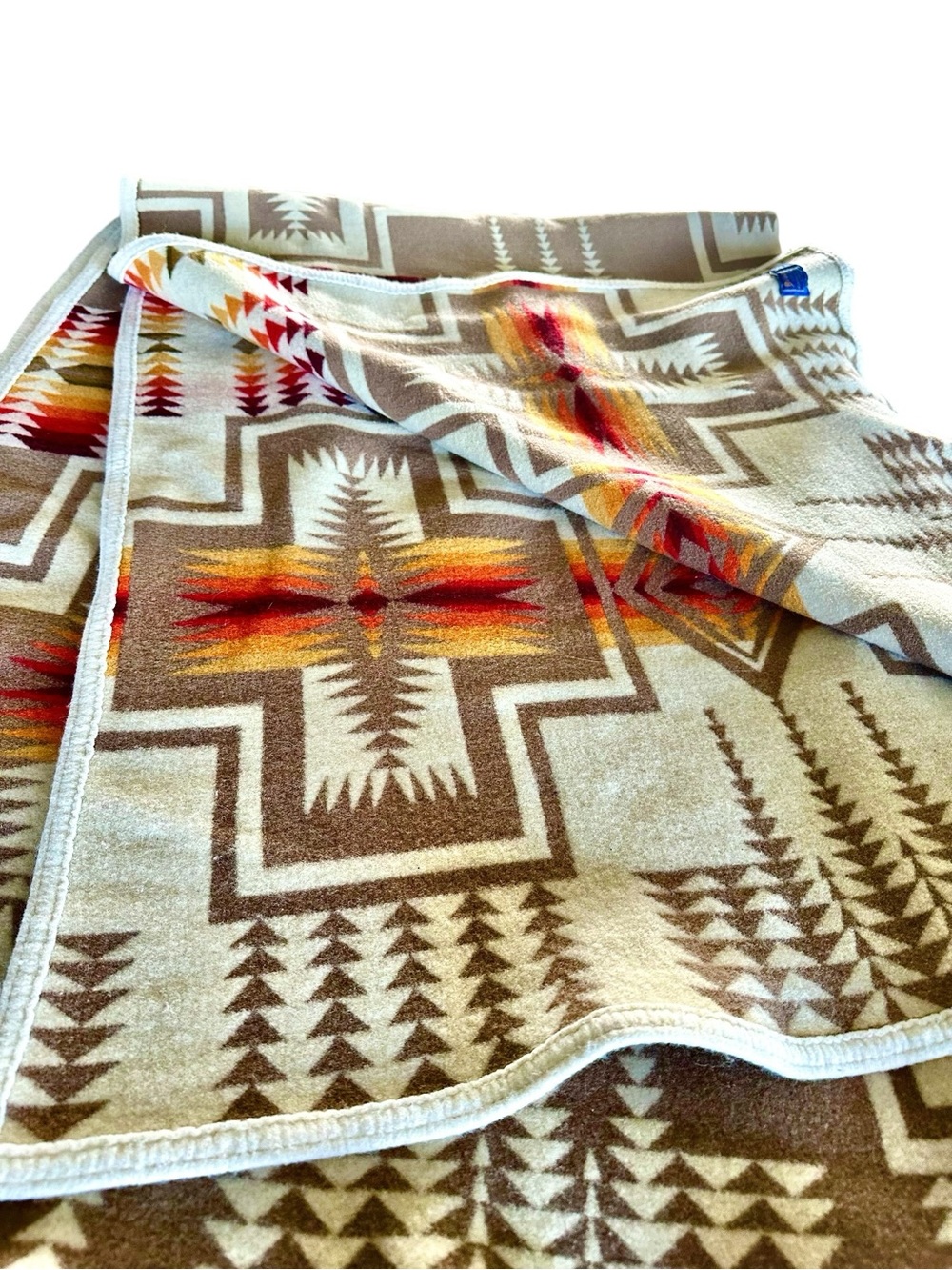 Pendleton Beaver State Wool Throw Blanket Cozy Southwestern Pattern 50” x 70” - Picture 11 of 16